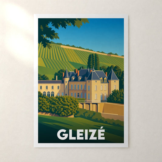 Affiche Gleizé – sans cadre, accrochée au mur