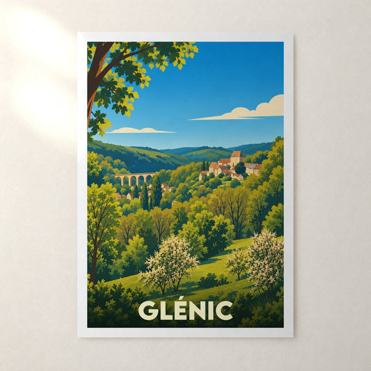 Affiche Glénic – sans cadre, accrochée au mur
