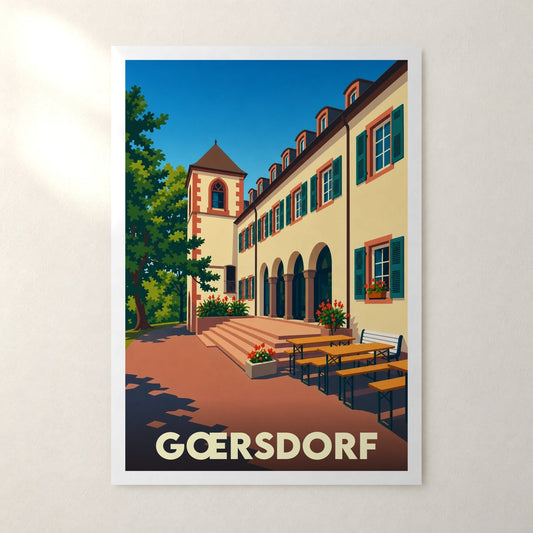 Affiche Gœrsdorf – sans cadre, accrochée au mur