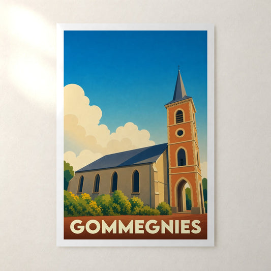 Affiche Gommegnies – sans cadre, accrochée au mur