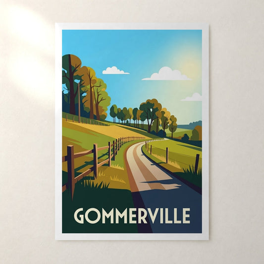 Affiche Gommerville – sans cadre, accrochée au mur