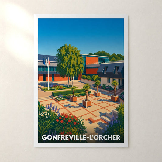 Affiche Gonfreville-l'Orcher – sans cadre, accrochée au mur