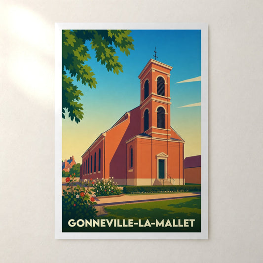 Affiche Gonneville-la-Mallet – sans cadre, accrochée au mur
