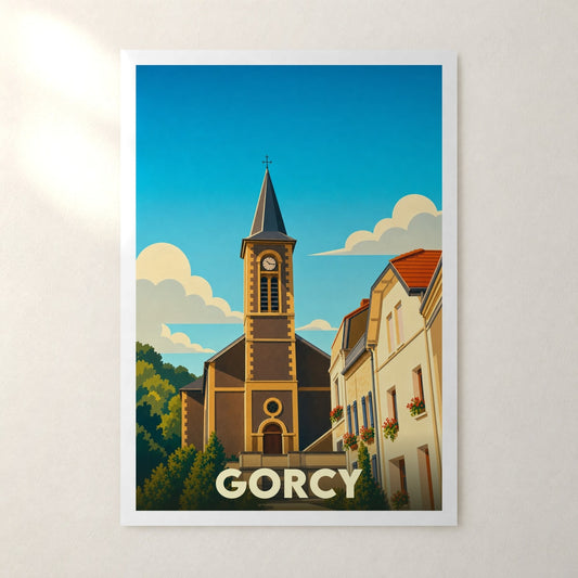 Affiche Gorcy – sans cadre, accrochée au mur