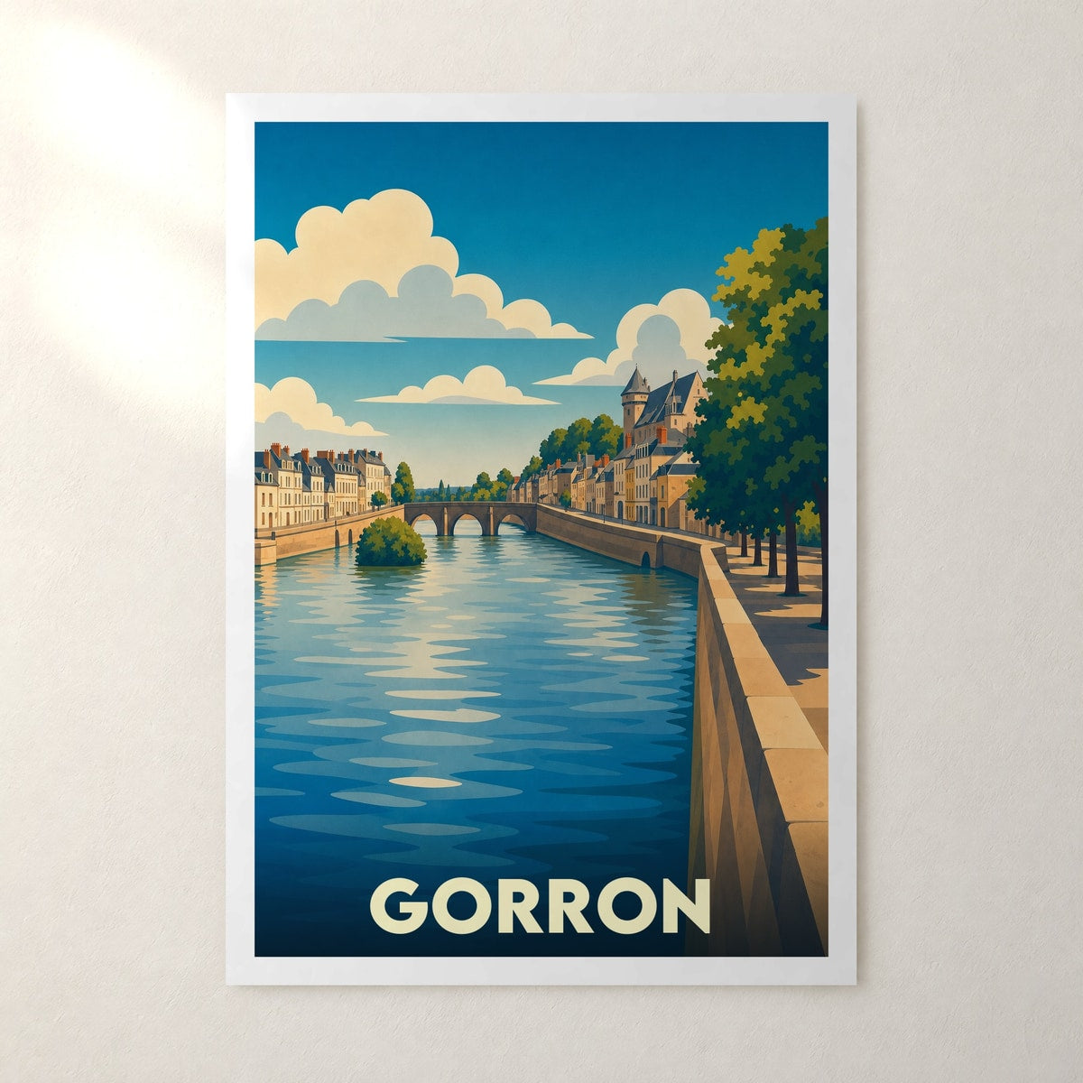 Affiche Gorron – sans cadre, accrochée au mur