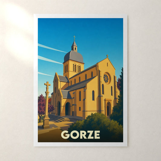 Affiche Gorze – sans cadre, accrochée au mur