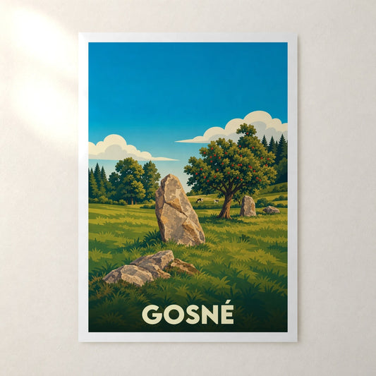 Affiche Gosné – sans cadre, accrochée au mur