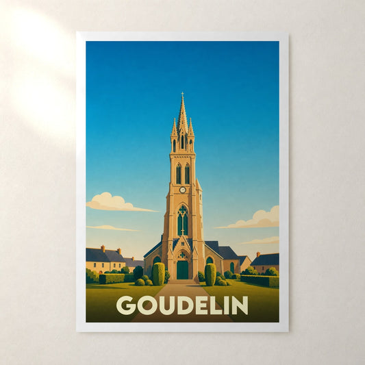 Affiche Goudelin – sans cadre, accrochée au mur