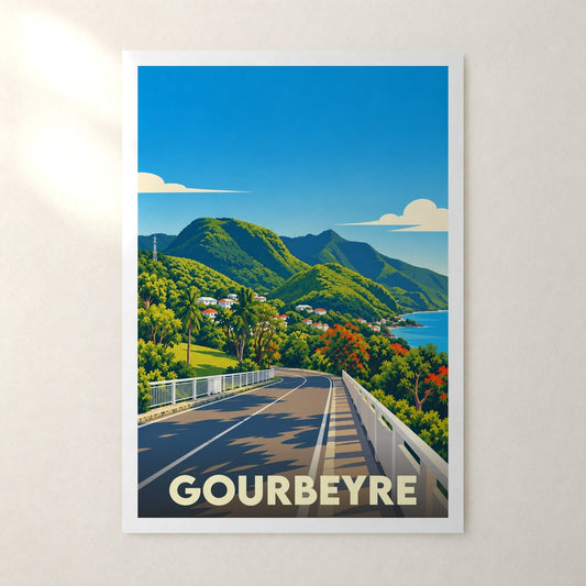 Affiche Gourbeyre – sans cadre, accrochée au mur