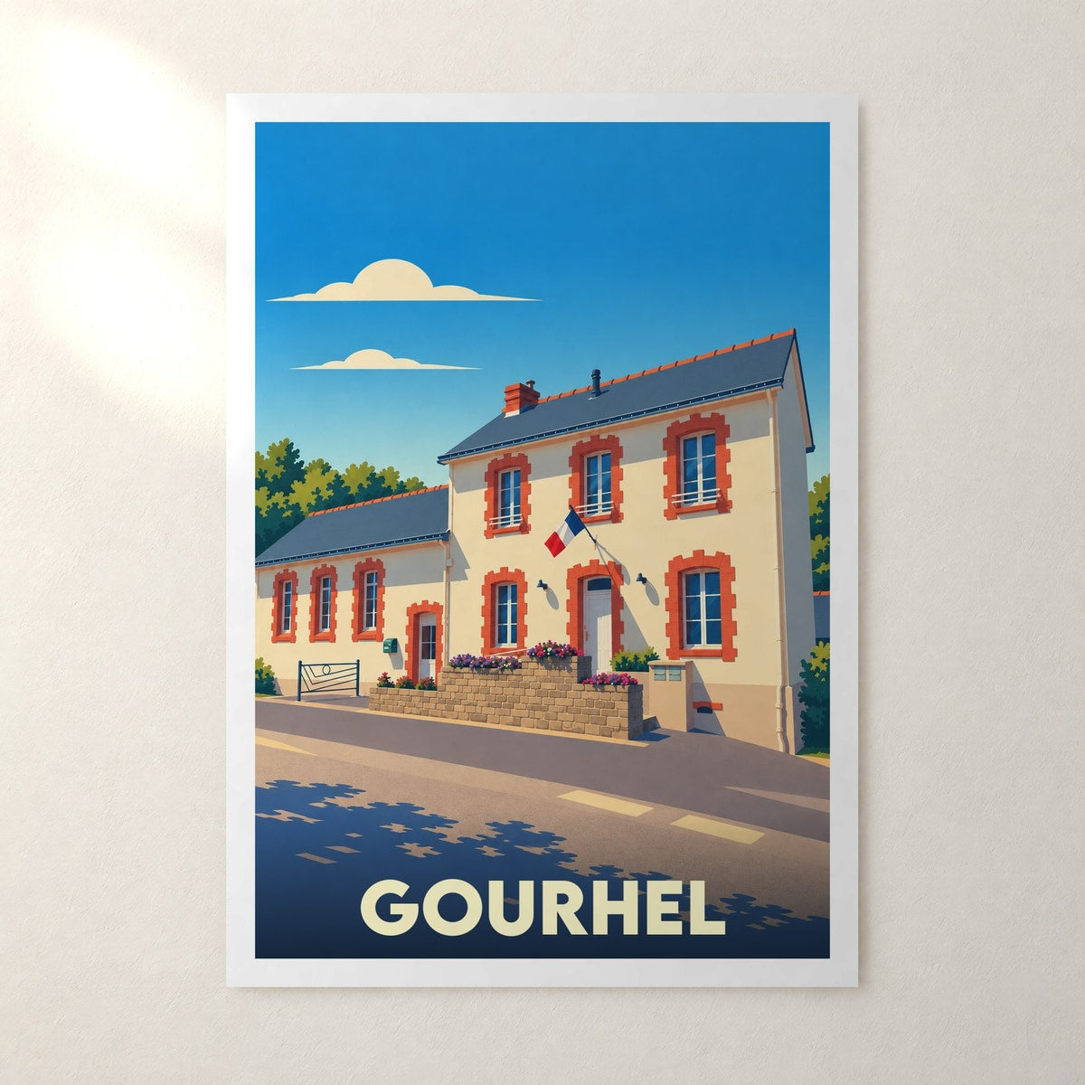 Affiche Gourhel – sans cadre, accrochée au mur