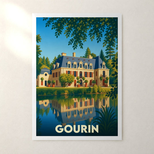 Affiche Gourin – sans cadre, accrochée au mur