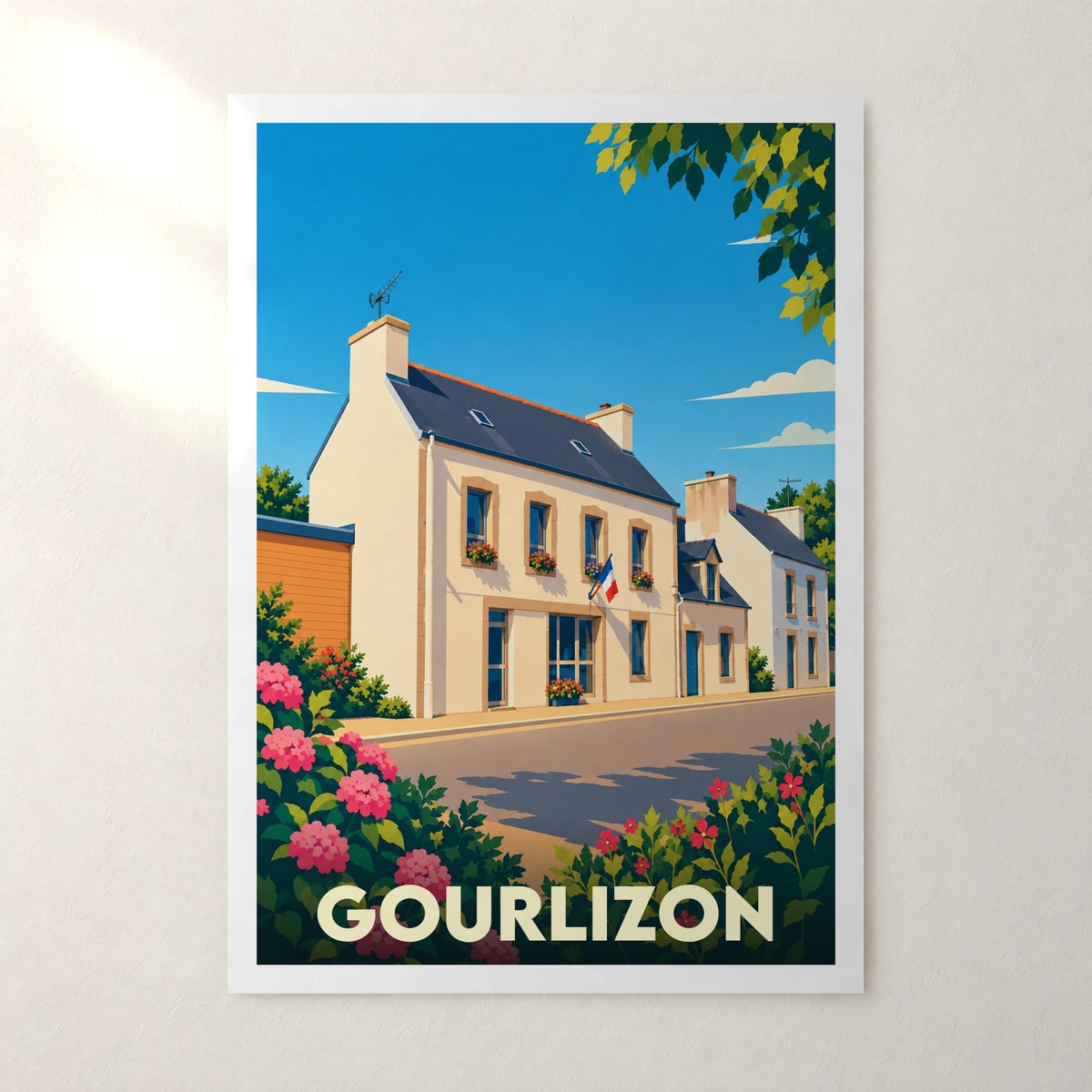 Affiche Gourlizon – sans cadre, accrochée au mur