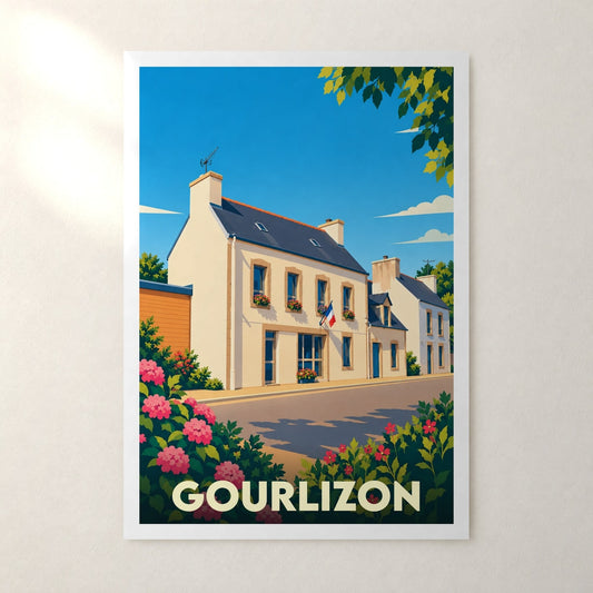 Affiche Gourlizon – sans cadre, accrochée au mur