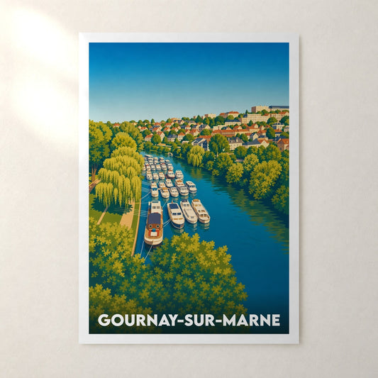 Affiche Gournay-sur-Marne – sans cadre, accrochée au mur
