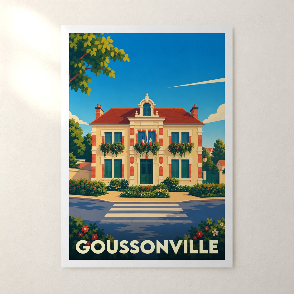 Affiche Goussonville – sans cadre, accrochée au mur