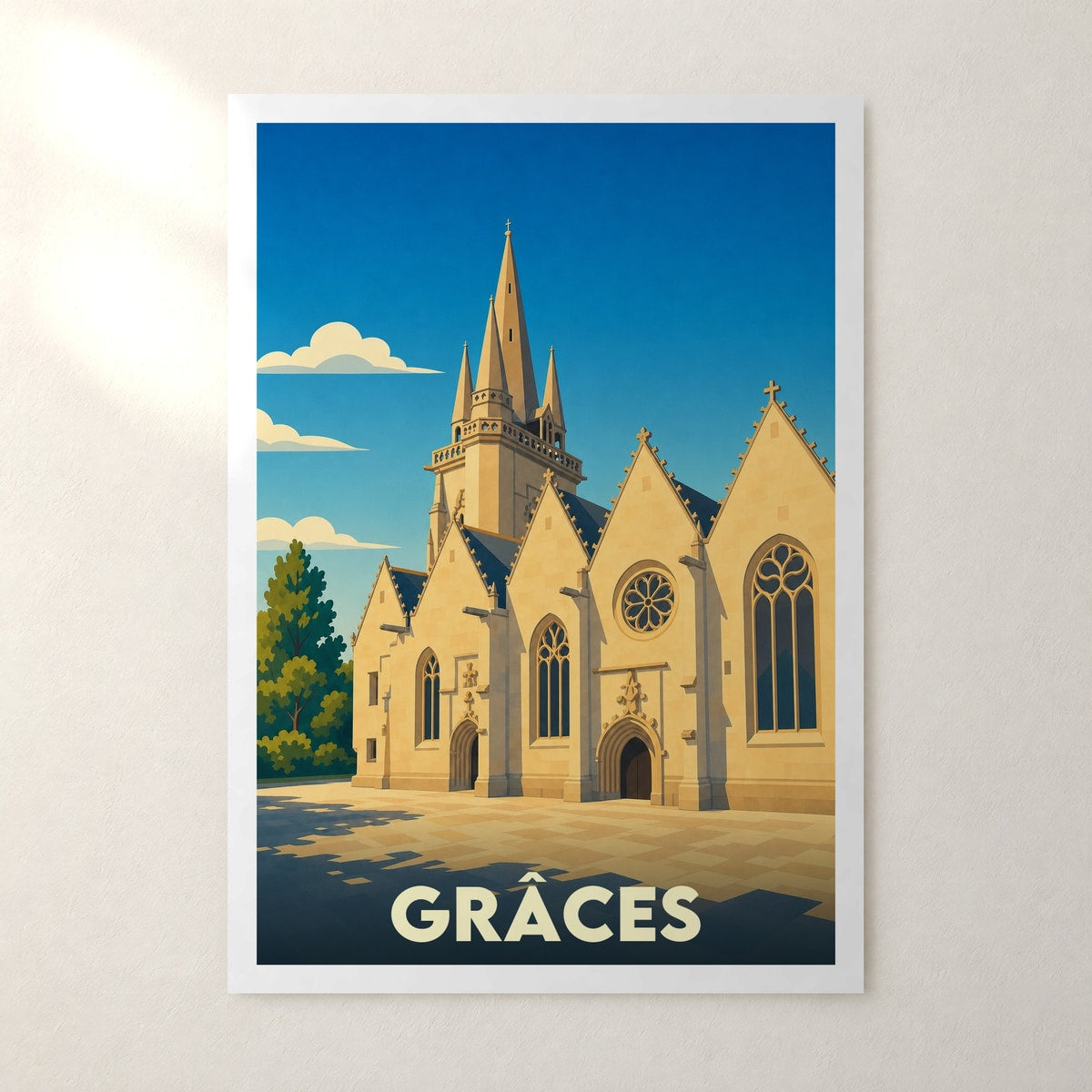 Affiche Grâces – sans cadre, accrochée au mur