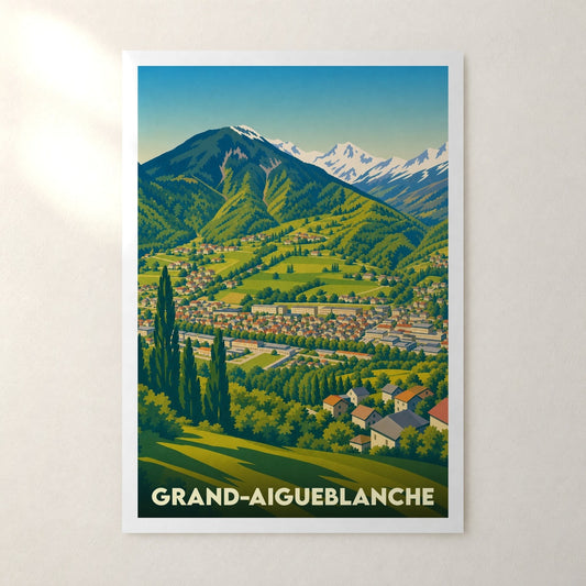 Affiche Grand-Aigueblanche – sans cadre, accrochée au mur