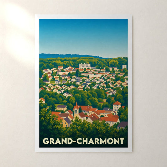 Affiche Grand-Charmont – sans cadre, accrochée au mur
