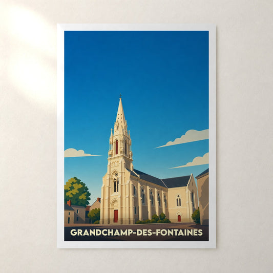 Affiche Grandchamp-des-Fontaines – sans cadre, accrochée au mur