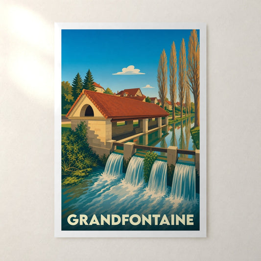 Affiche Grandfontaine – sans cadre, accrochée au mur
