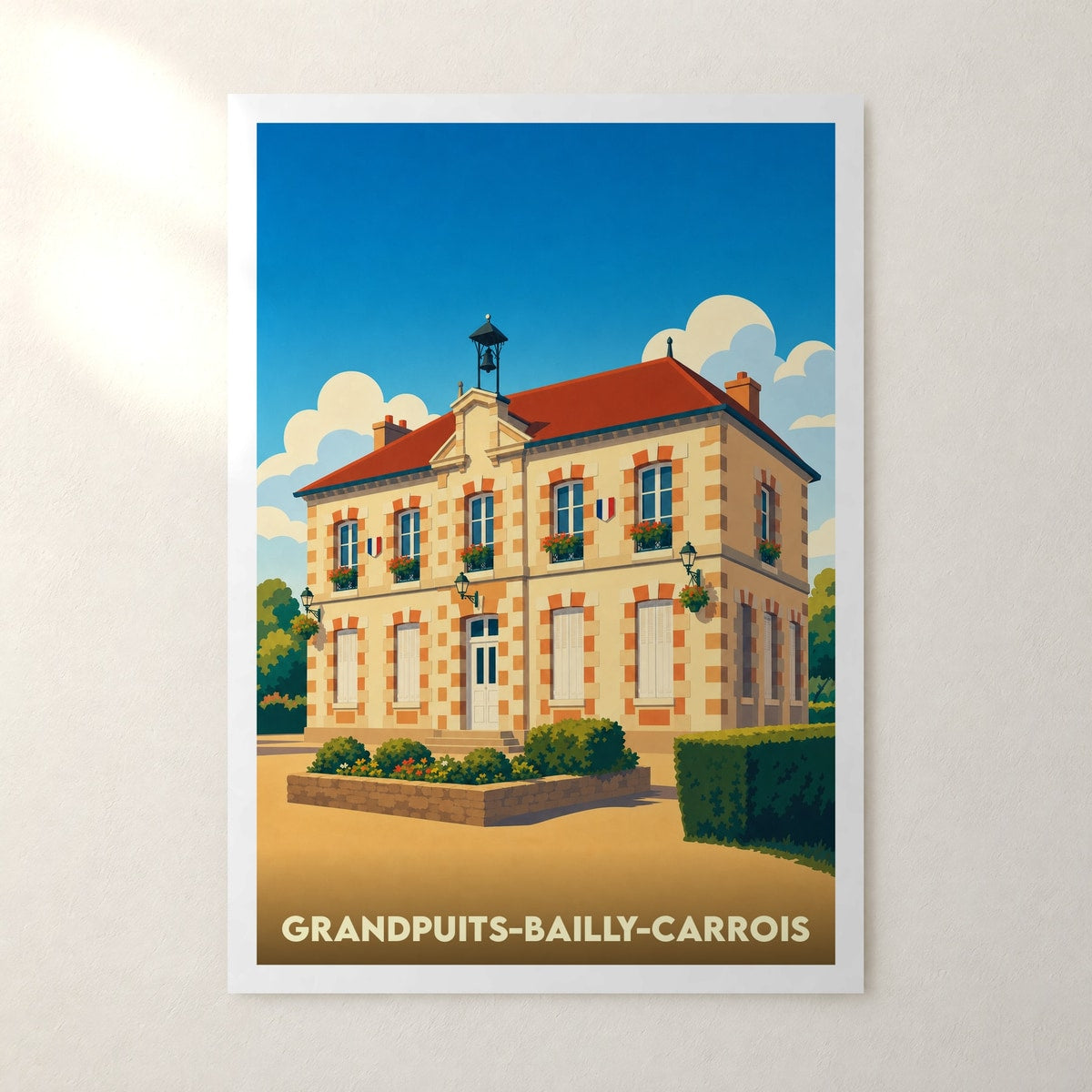 Affiche Grandpuits-Bailly-Carrois – sans cadre, accrochée au mur