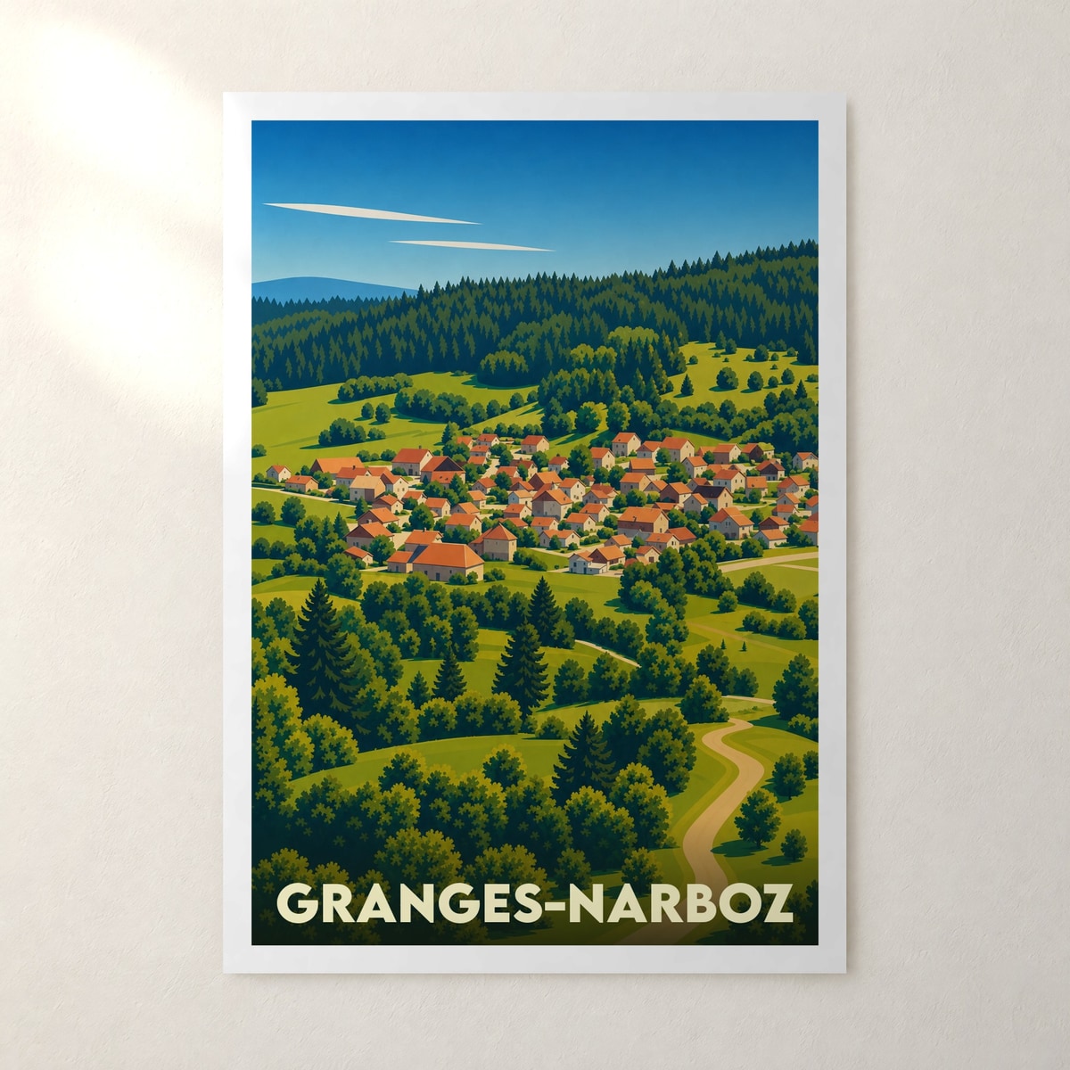 Affiche Granges-Narboz – sans cadre, accrochée au mur