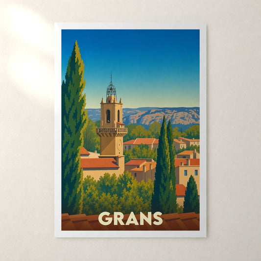 Affiche Grans – sans cadre, accrochée au mur