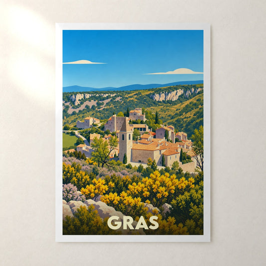 Affiche Gras – sans cadre, accrochée au mur