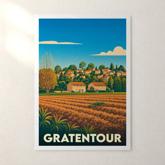 Affiche Gratentour – sans cadre, accrochée au mur