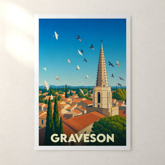 Affiche Graveson – sans cadre, accrochée au mur