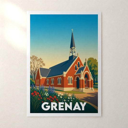 Affiche Grenay – sans cadre, accrochée au mur
