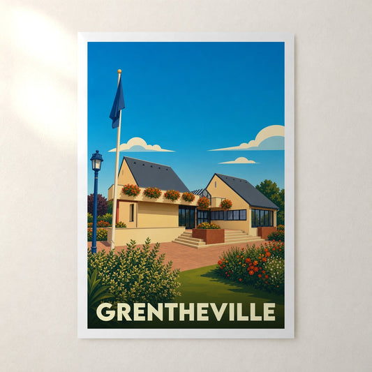 Affiche Grentheville – sans cadre, accrochée au mur