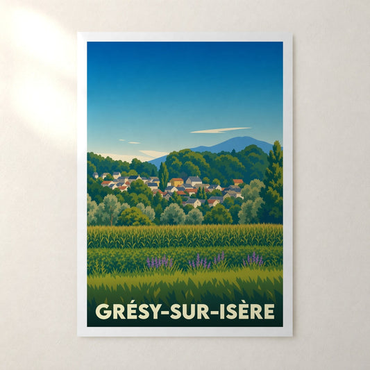 Affiche Grésy-sur-Isère – sans cadre, accrochée au mur
