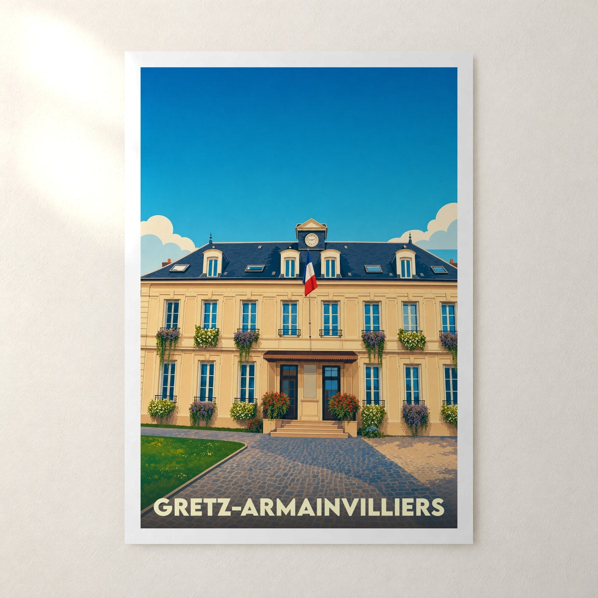Affiche Gretz-Armainvilliers – sans cadre, accrochée au mur