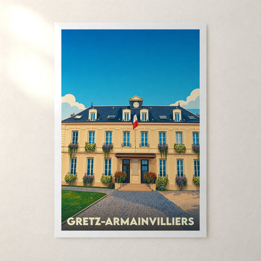 Affiche Gretz-Armainvilliers – sans cadre, accrochée au mur