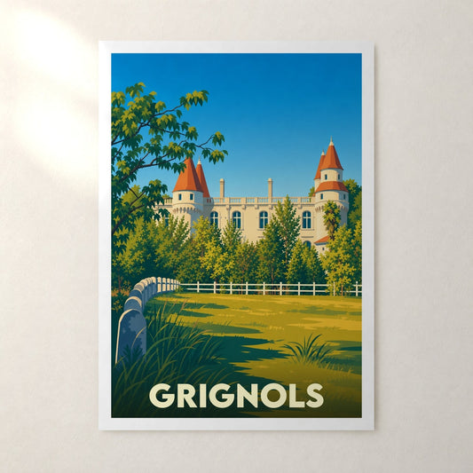Affiche Grignols – sans cadre, accrochée au mur