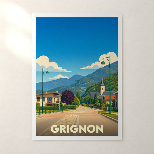 Affiche Grignon – sans cadre, accrochée au mur