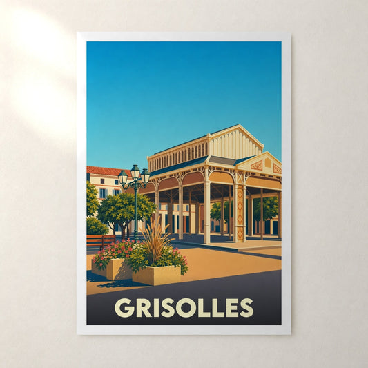 Affiche Grisolles – sans cadre, accrochée au mur