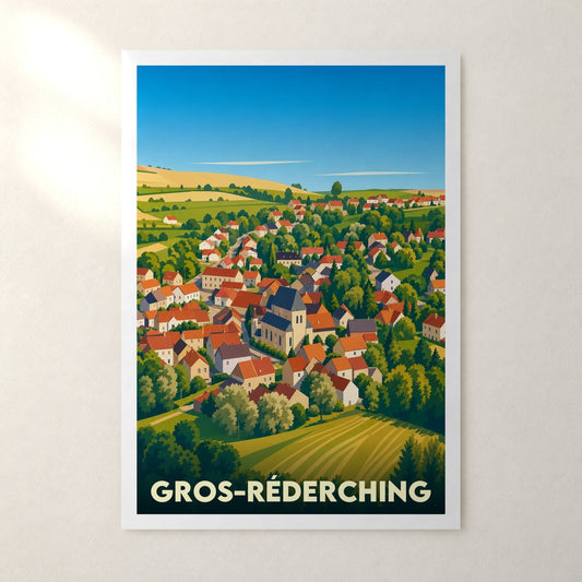 Affiche Gros-Réderching – sans cadre, accrochée au mur