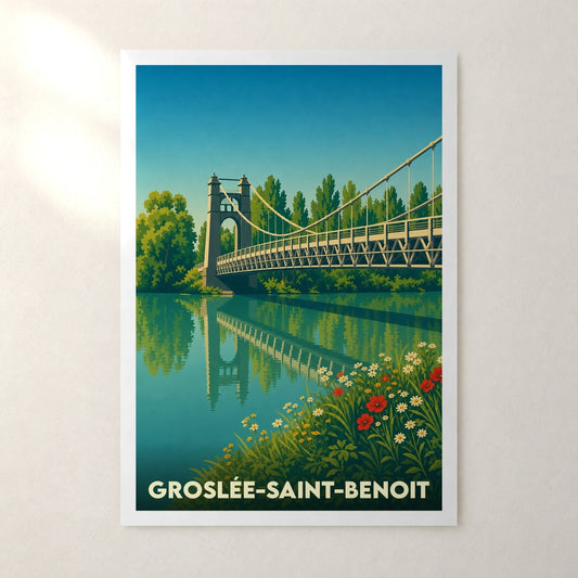 Affiche Groslée-Saint-Benoit – sans cadre, accrochée au mur