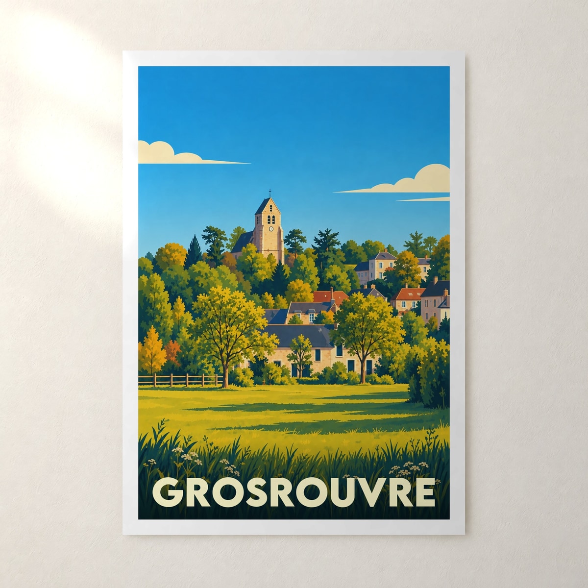 Affiche Grosrouvre – sans cadre, accrochée au mur