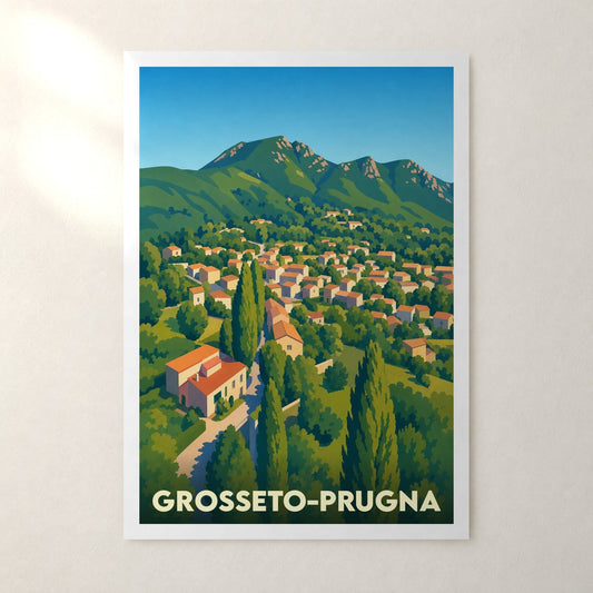 Affiche Grosseto-Prugna – sans cadre, accrochée au mur