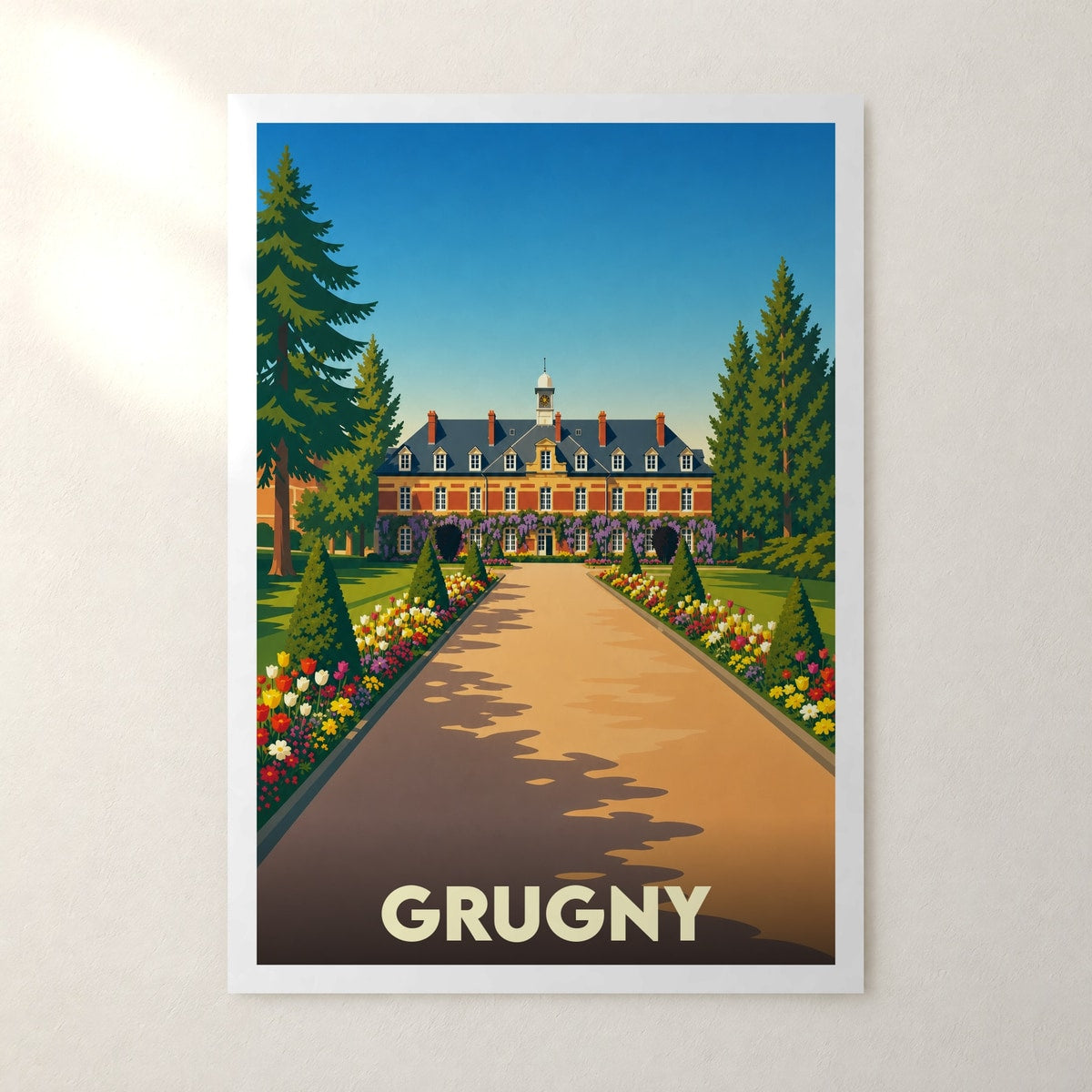 Affiche Grugny – sans cadre, accrochée au mur