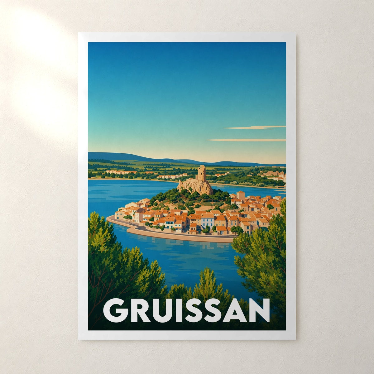 Affiche Gruissan – sans cadre, accrochée au mur