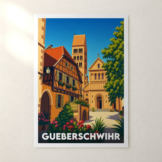 Affiche Gueberschwihr – sans cadre, accrochée au mur