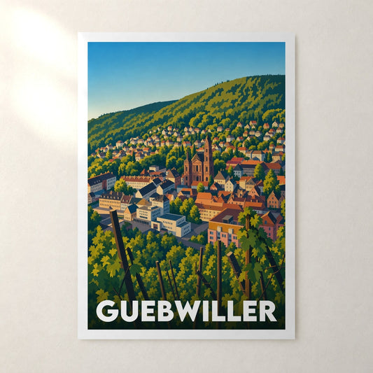 Affiche Guebwiller – sans cadre, accrochée au mur