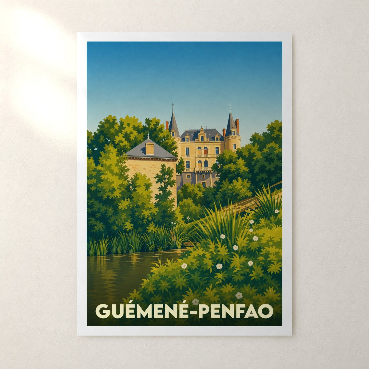 Affiche Guémené-Penfao – sans cadre, accrochée au mur