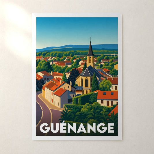 Affiche Guénange – sans cadre, accrochée au mur