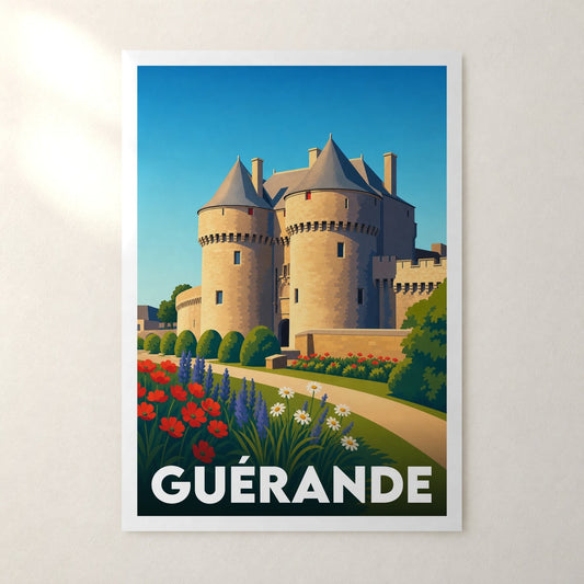 Affiche Guérande – sans cadre, accrochée au mur