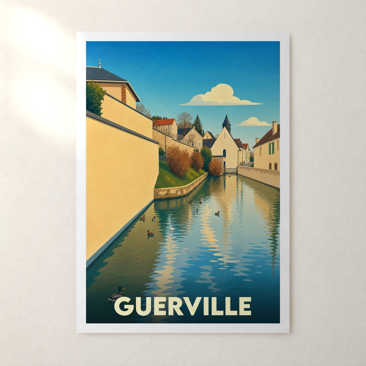 Affiche Guerville – sans cadre, accrochée au mur